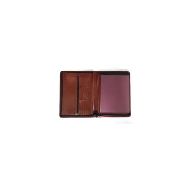 2400-40 A4 Alpstein Writing folder with zipper Cognac